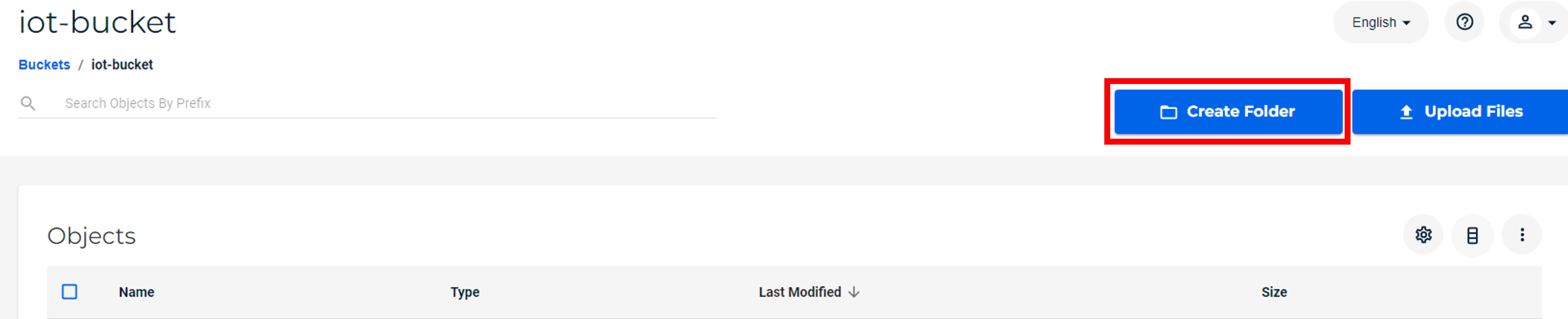 Wasabi設定 - バケット画面