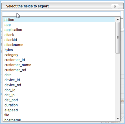 対象フィールド select