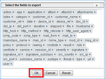 対象フィールド ok